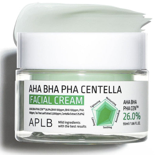 Aplb Aha Bha Pha Centella Facial Cream 55ml - Korean