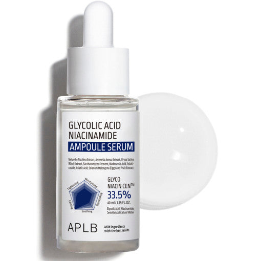 Aplb Glycolic Acid Niacinamide Ampoule Serum 40ml - Korean