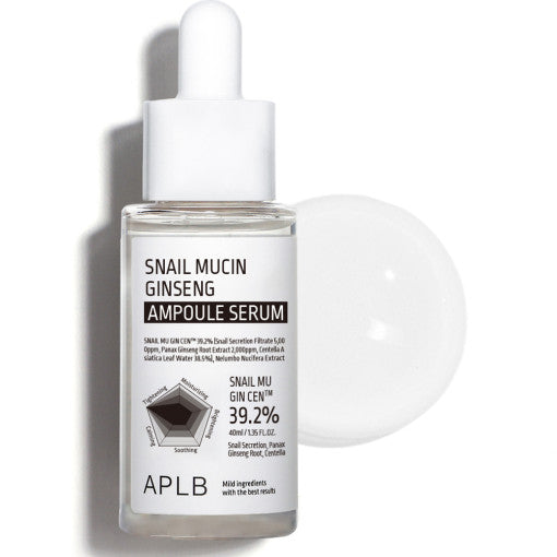 Aplb Snail Mucin Ginseng Ampoule Serum 40ml - Korean
