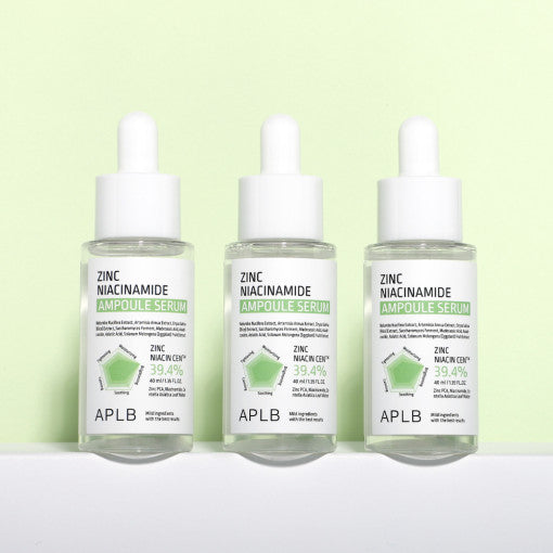 Aplb Zinc Niacinamide Ampoule Serum 40ml - Korean