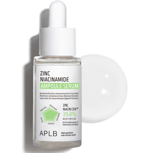 Aplb Zinc Niacinamide Ampoule Serum 40ml - Korean