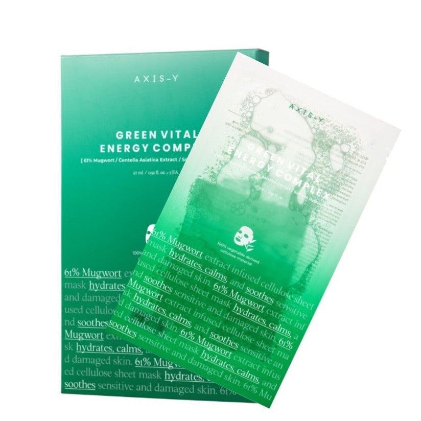 Axis-y 61% Mugwort Green Vital Energy Complex Sheet Mask