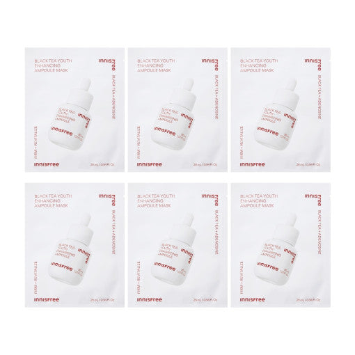 Innisfree Black Tea Youth Enhancing Ampoule Mask 28ml x 6ea