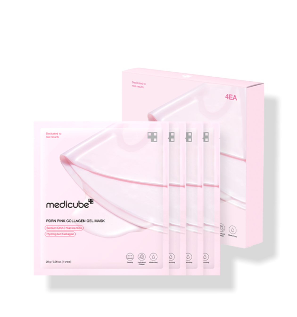 Medicube Pdrn Pink Collagen Gel Mask 28g x 4ea - Korean