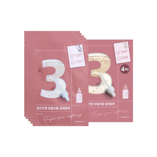 Numbuzin No.3 Tingle Pore Softening Sheet Mask 10p - Korean