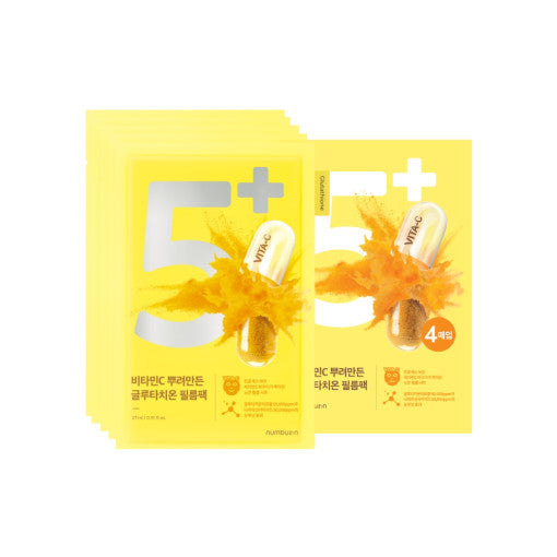 Numbuzin No.5 + Vitamin Spotlight Sheet Mask 10p - Korean