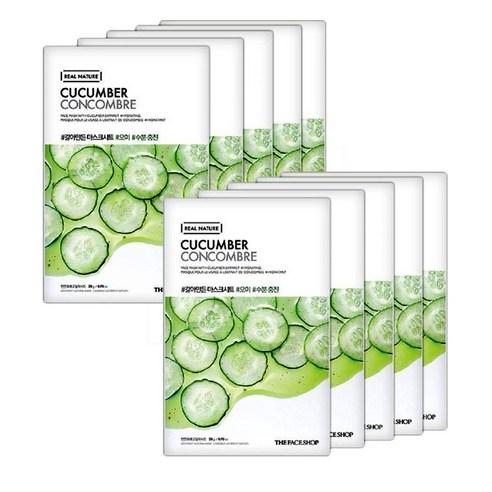 The Face Shop Real Nature Mask #cucumber (20g x 10ea)