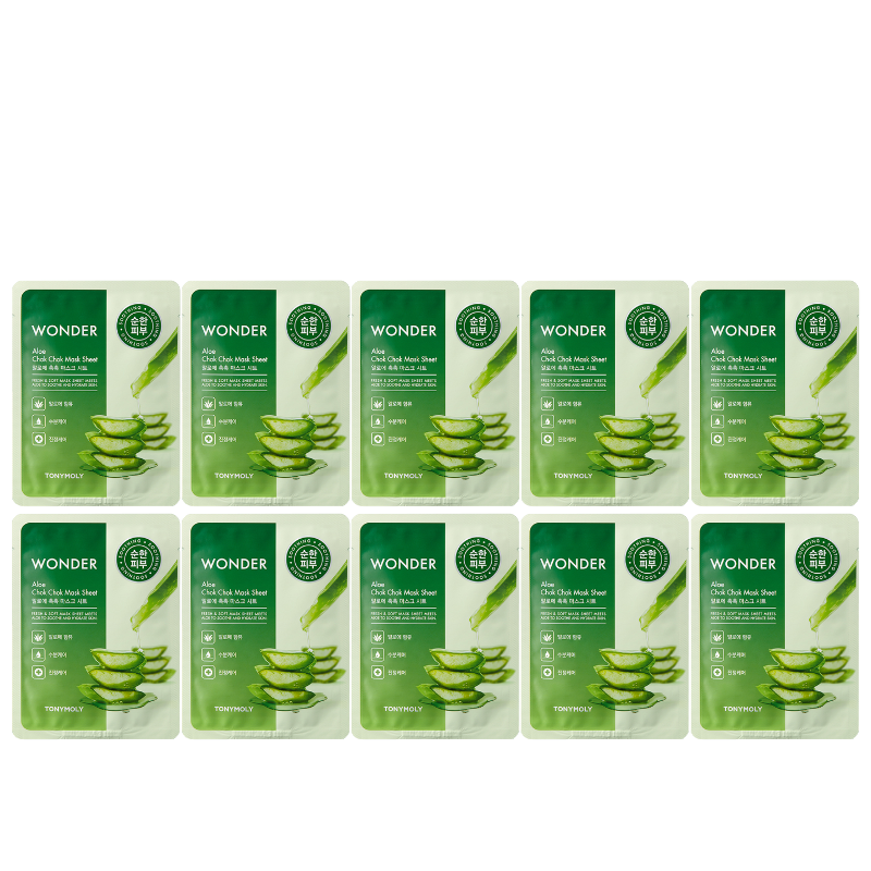 Tonymoly Wonder Aloe Chok Mask Sheet 22g x 10ea - Korean