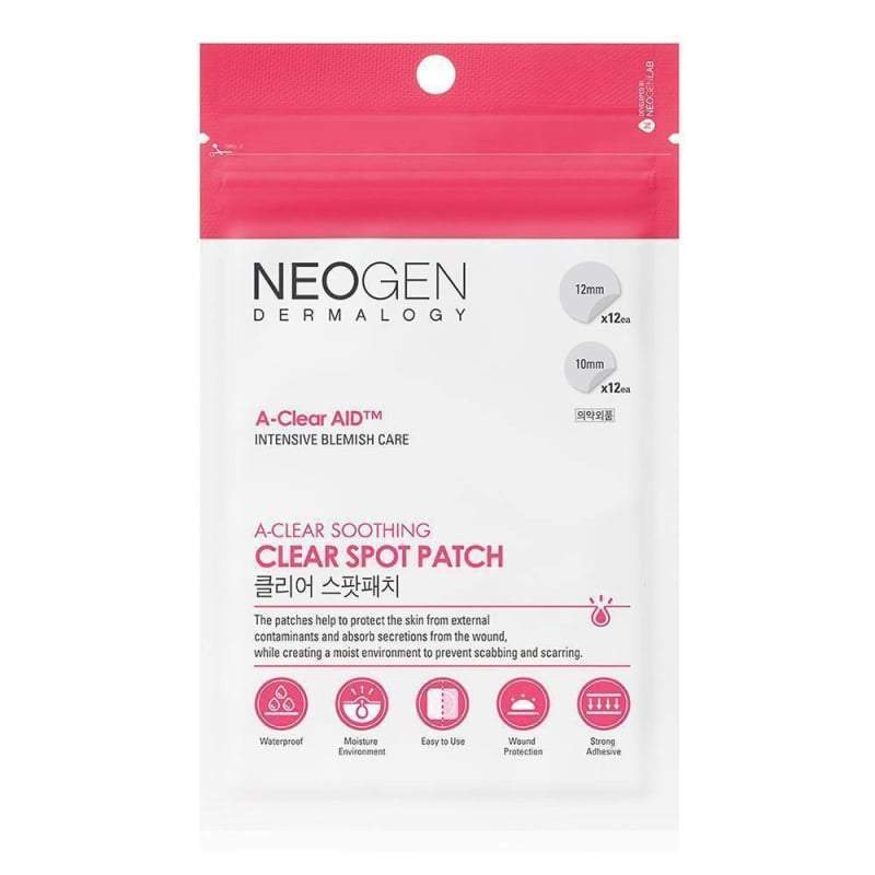 Neogen A-clear Aid Soothing Spot Patch 24 Count (1 Pack) - 