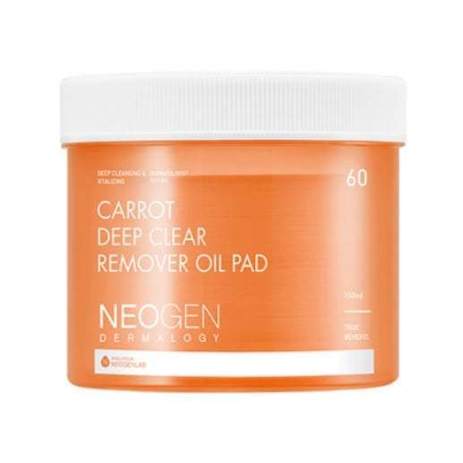 Neogen Dermalogy Carrot Deep Clear Remover Oil Pad 60 Sheets