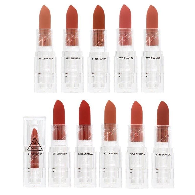 3ce Soft Matte Lipstick 3.5g (10 Colors) - Korean skincare