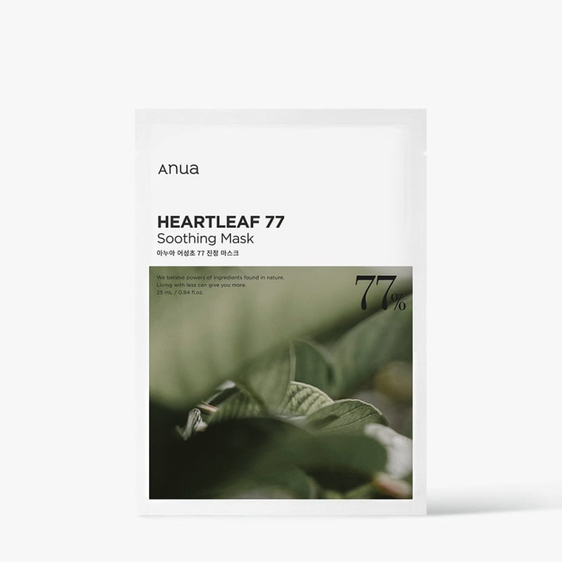 Anua Heartleaf 77% Soothing Sheet Mask 25ml x 10ea - Korean