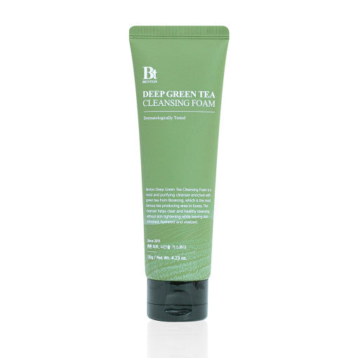 Benton Deep Green Tea Cleansing Foam 120g - Korean skincare