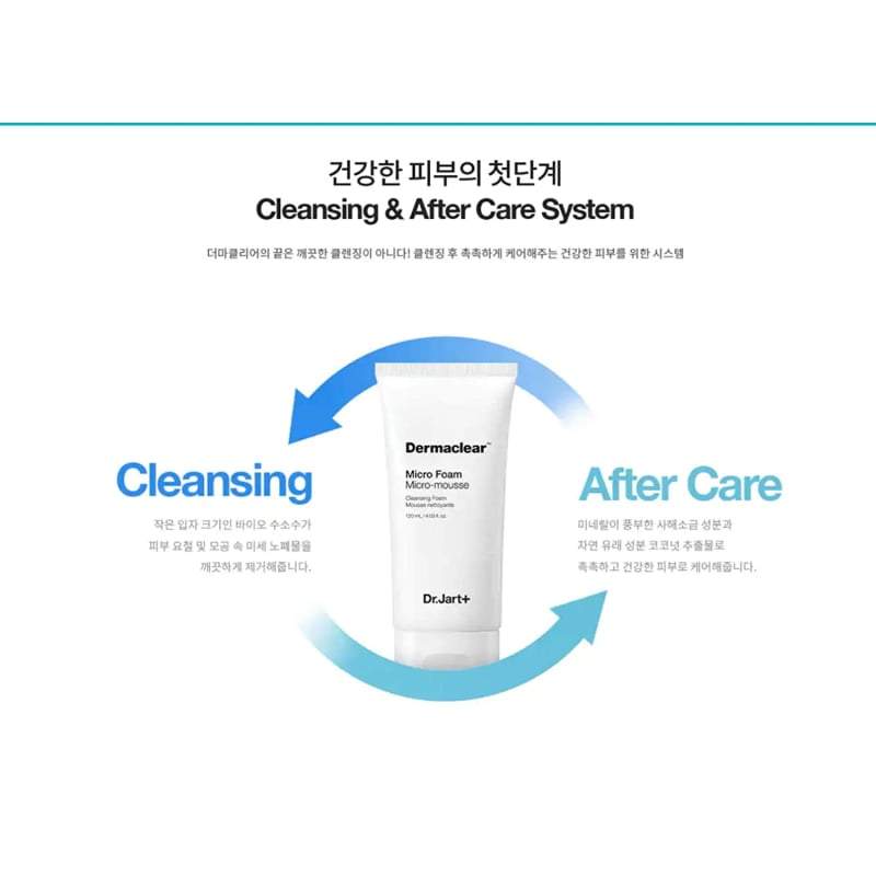 Dr.jart + Dermaclear Micro Foam 120ml - Korean skincare &