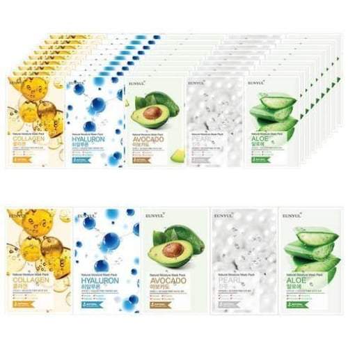 Eunyul Natural Sheet Mask Pack Set 50 Sheets (aloe 10p