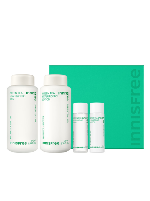 Innisfree Green Tea Hyaluronic Skincare Set - Korean