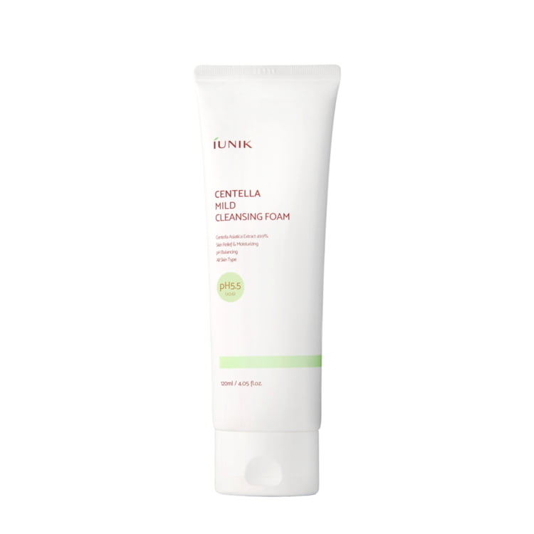 Iunik Centella Mild Cleansing Foam 120ml - Korean skincare