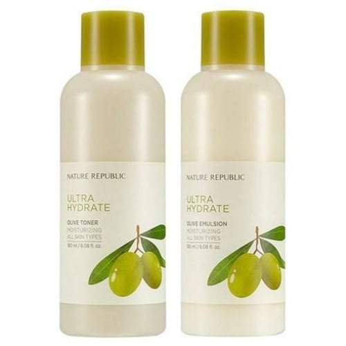 Nature Republic Ultra Hydrate Olive Toner 180ml & Emulsion