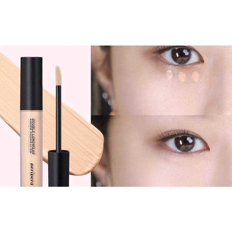 Peripera Double Longwear Cover Concealer 5.5g (3 Colors)