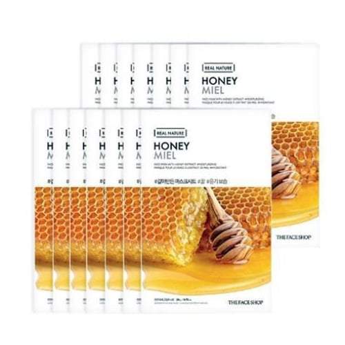 The Face Shop Real Nature Mask #honey (20g x 10ea) - Korean