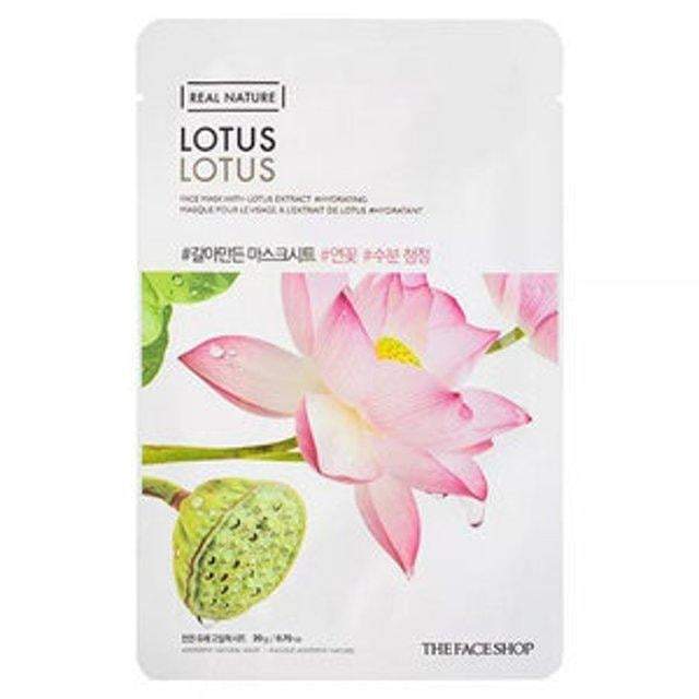 The Face Shop Real Nature Mask #lotus (20g x 10ea) - Korean