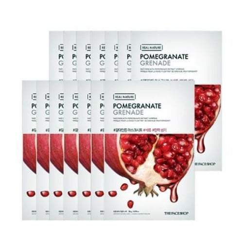 The Face Shop Real Nature Mask #pomegranate (20g x 10ea)