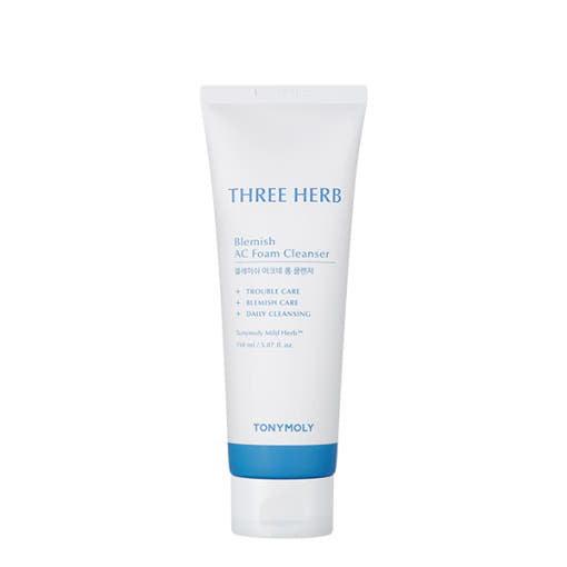 Tonymoly Three Herb Blemish Ac Foam Cleanser 150ml - Korean