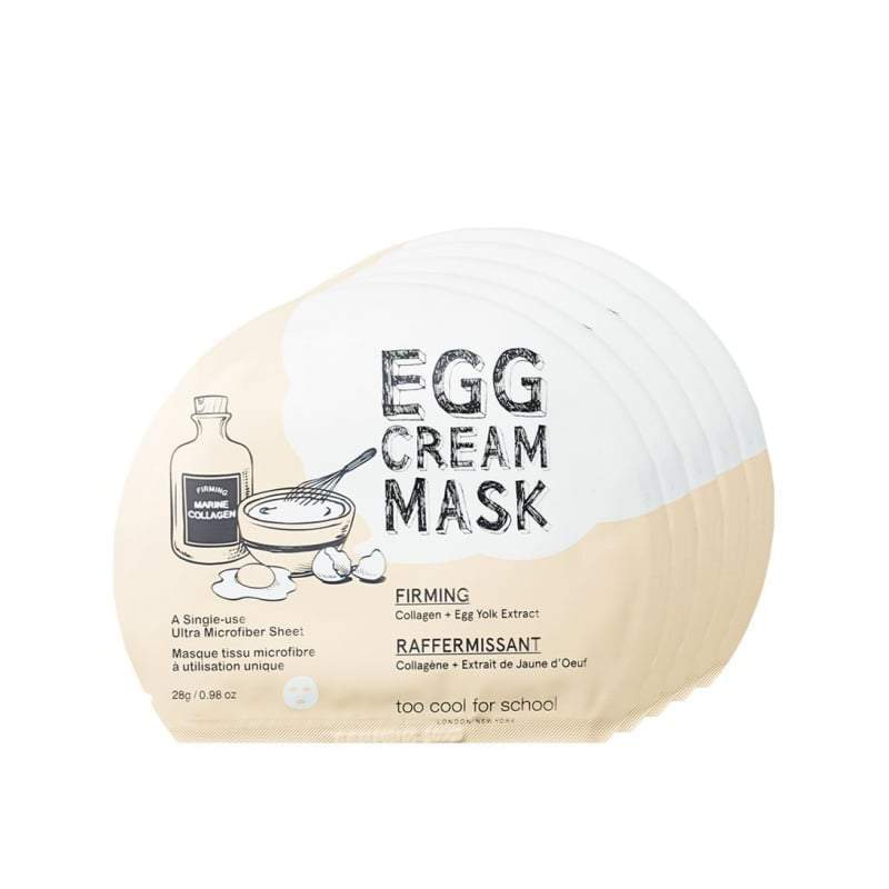 Too Cool for School - Egg Cream Mask Set #firming Sheets)