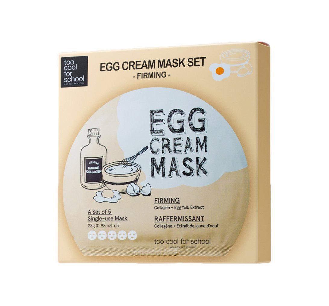 Too Cool for School - Egg Cream Mask Set #firming Sheets)