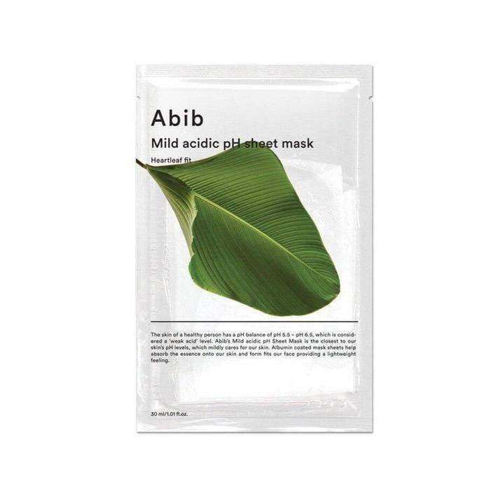 Abib Mild Acidic Ph Sheet Mask Heartleaf Fit 30ml X 10pcs - 