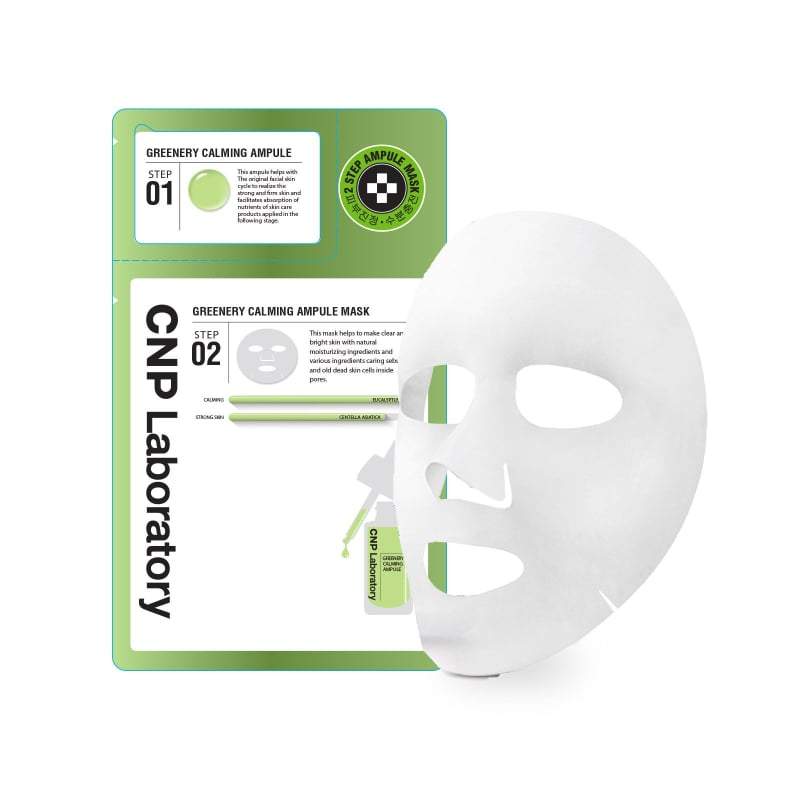 Cnp 2- Step Greenery Calming Ampule Mask 1 Sheet - Korean 