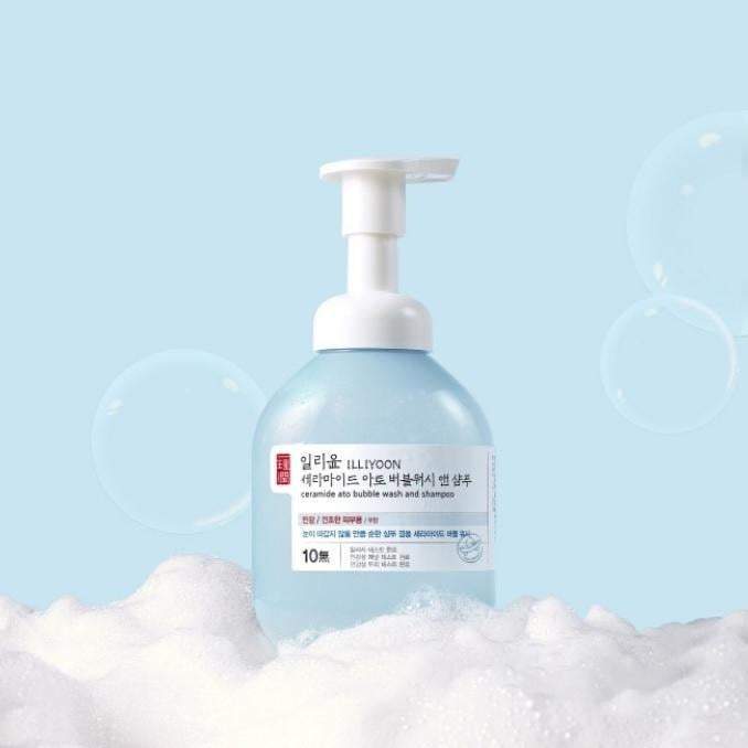Illiyoon Ceramide Ato Bubble Wash and Shampoo 400ml - Korean