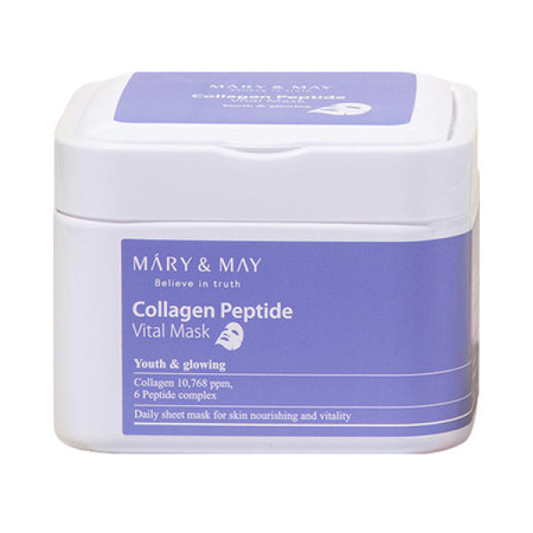 [MARY & MAY] Collagen Peptide Vital Mask Sheets 30 Sheets