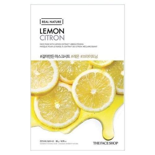 The Face Shop Real Nature Mask #lemon (20g X 10ea) - Korean 