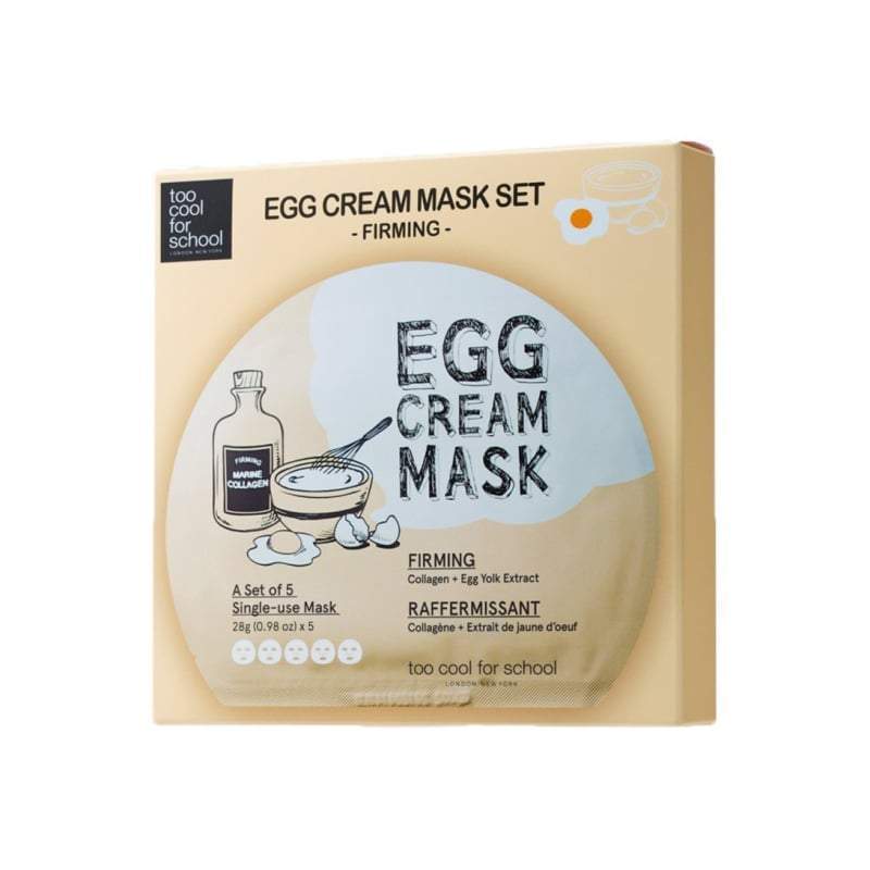 Too Cool for School - Egg Cream Mask Set #firming Sheets) - 